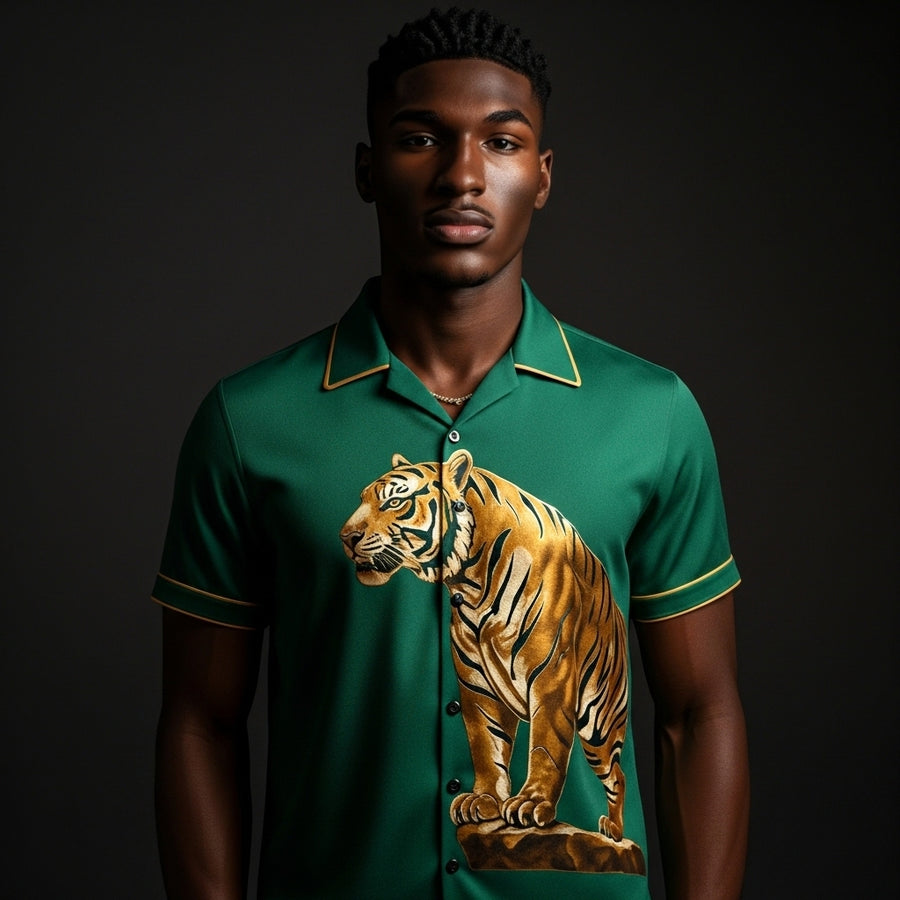 Emerald Gold Tiger Shirt