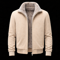 Biege Gray Fur Suede Blouson By Enantiodromia