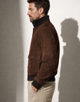 Brown Suede Field Jacket by Enantiodromia